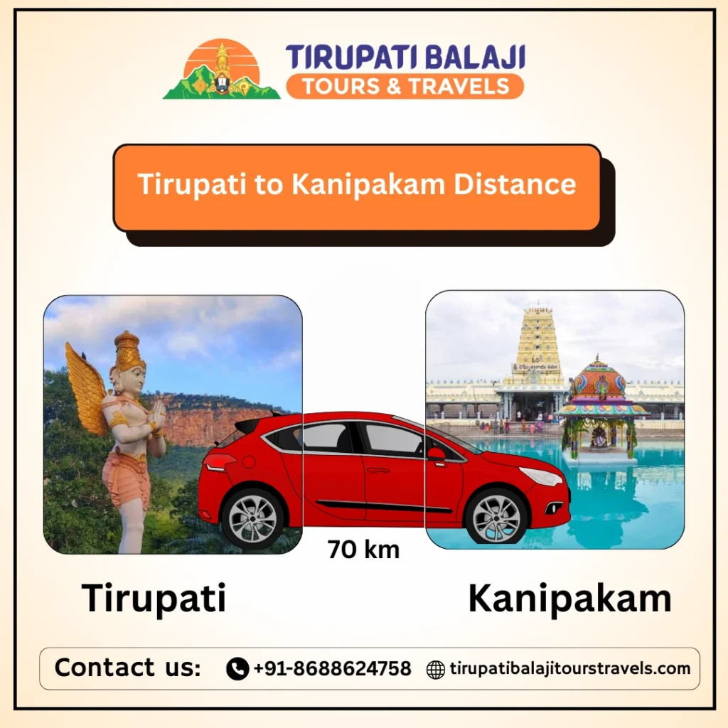 Cab from tirupati to kanipakam distance