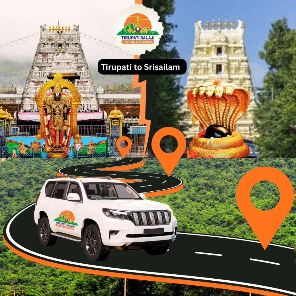 Cab service for tirupati to srisailam distance