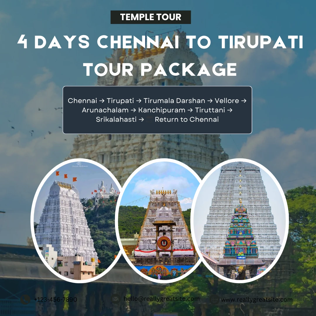 Chennai to Tirupati Tour Packages 5 4 Days Chennai to Tirupati Temple Tour Package
