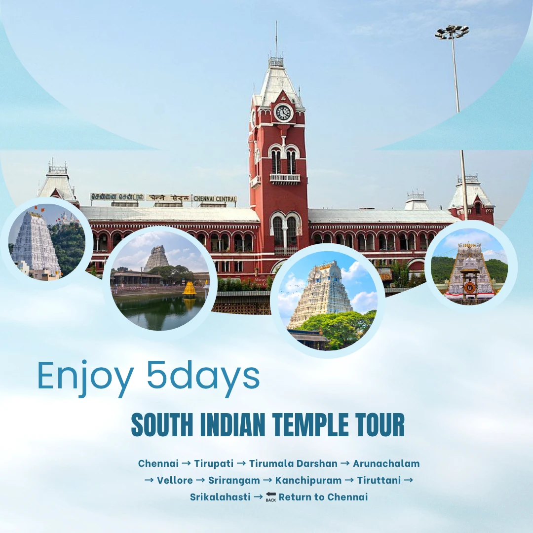 Chennai to Tirupati Tour Packages 7 5 Days Chennai to South India Temple Tour from Tirupati